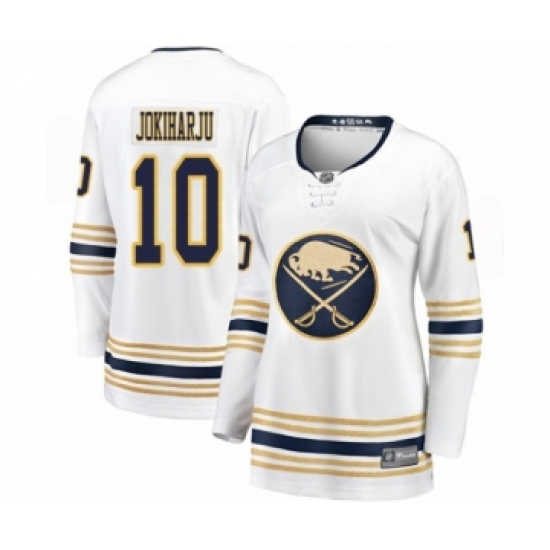 Women's Buffalo Sabres #10 Henri Jokiharju Fanatics Branded White 50th Season Breakaway Hockey Jersey