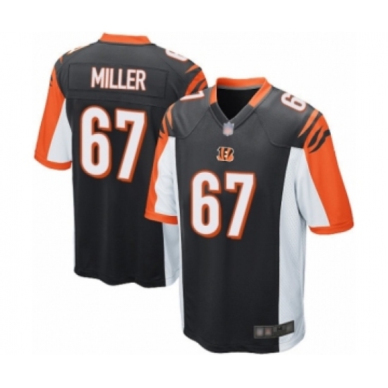 Men's Cincinnati Bengals #67 John Miller Game Black Team Color Football Jersey - Ujersey
