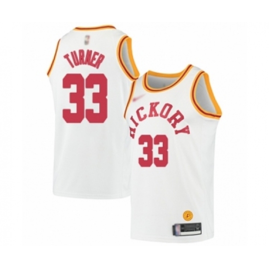 Women's Indiana Pacers #33 Myles Turner Swingman White Hardwood Classics Basketball Jersey - Ujersey
