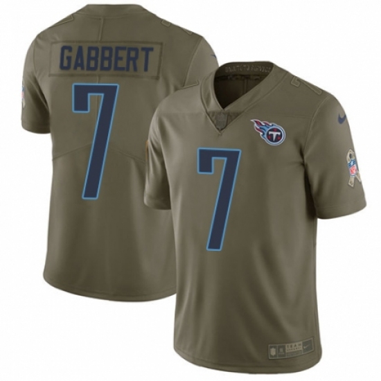 Youth Nike Tennessee Titans #7 Blaine Gabbert Limited Olive 2017 Salute to Service NFL Jersey - Ujersey