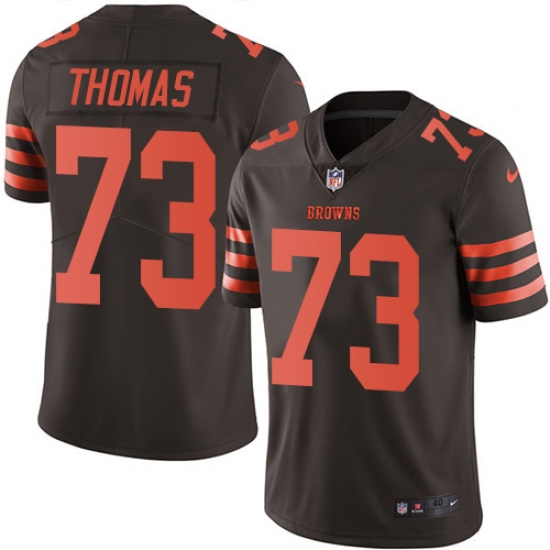 Men's Nike Cleveland Browns #73 Joe Thomas Elite Brown Rush Vapor Untouchable NFL Jersey - Ujersey