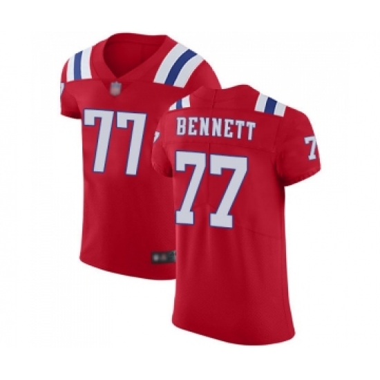 Men's New England Patriots #77 Michael Bennett Red Alternate Vapor Untouchable Elite Player Football Jersey - Ujersey