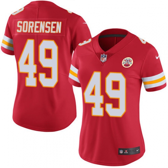 Women's Nike Kansas City Chiefs #49 Daniel Sorensen Red Team Color Vapor Untouchable Limited Player NFL Jersey - Ujersey
