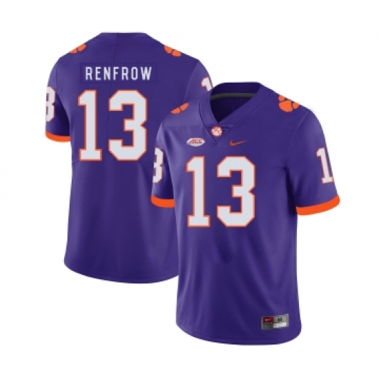 Clemson Tigers 13 Hunter Renfrow Purple Nike College Football Jersey - Ujersey