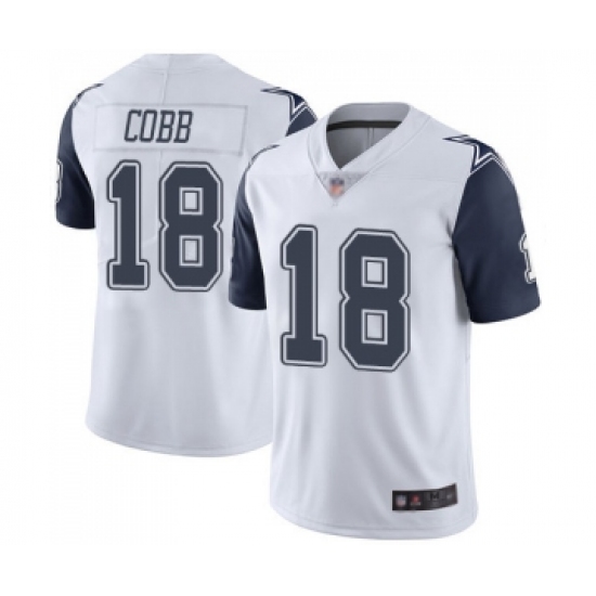 Youth Dallas Cowboys #18 Randall Cobb Limited White Rush Vapor Untouchable Football Jersey - Ujersey