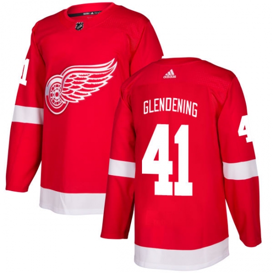 Men's Adidas Detroit Red Wings #41 Luke Glendening Premier Red Home NHL Jersey - Ujersey