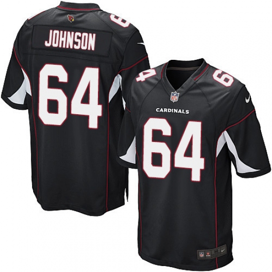 Men's Nike Arizona Cardinals #64 Dorian Johnson Game Black Alternate NFL Jersey - Ujersey