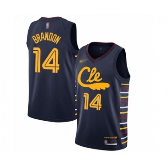 Youth Cleveland Cavaliers #14 Terrell Brandon Swingman Navy Basketball Jersey - 2019 20 City Edition - Ujersey
