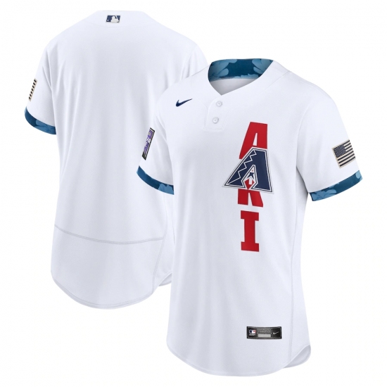 Men's Arizona Diamondbacks Blank Nike White 2021 MLB All-Star Game Authentic Jersey - Ujersey