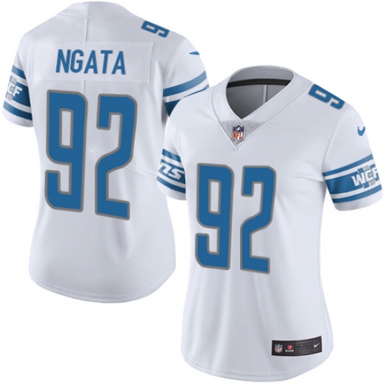 Women's Nike Detroit Lions #92 Haloti Ngata Elite White NFL Jersey - Ujersey