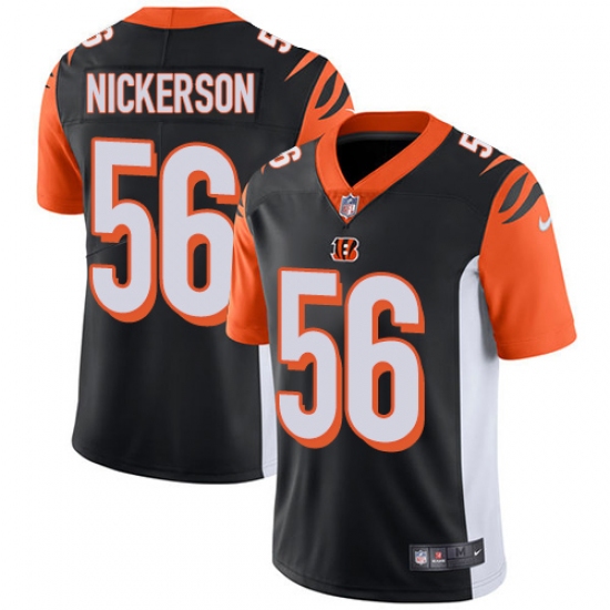 Men's Nike Cincinnati Bengals #56 Hardy Nickerson Black Team Color Vapor Untouchable Limited Player NFL Jersey - Ujersey