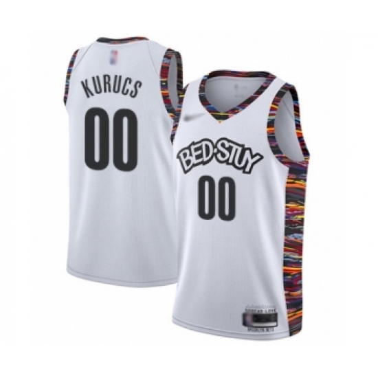 Women's Brooklyn Nets #00 Rodions Kurucs Swingman White Basketball Jersey - 2019 20 City Edition - Ujersey