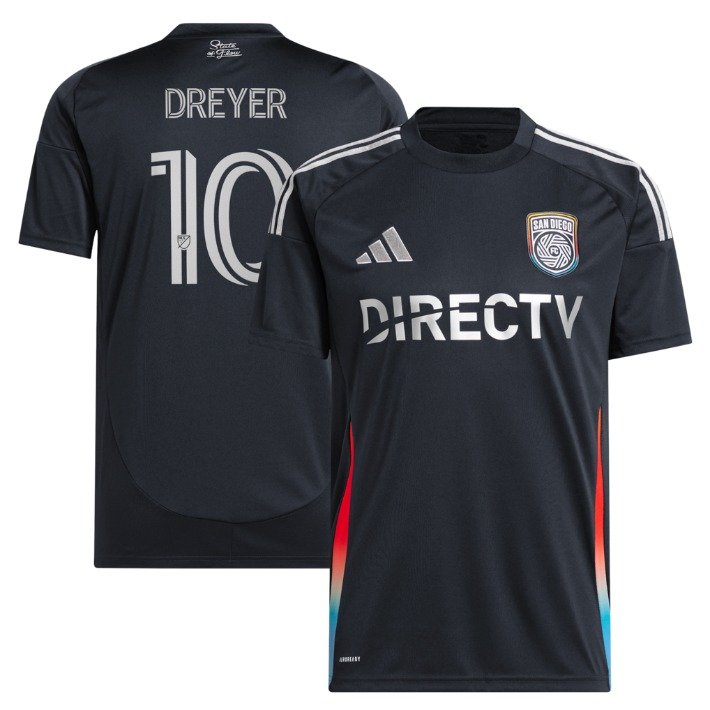 Men's San Diego FC Anders Dreyer adidas Navy 2025 State of Flow Replica Jersey - Ujersey