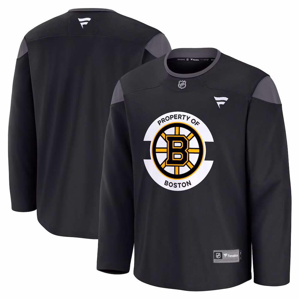 Men's Boston Bruins Fanatics Black Practice Jersey - Ujersey NHL