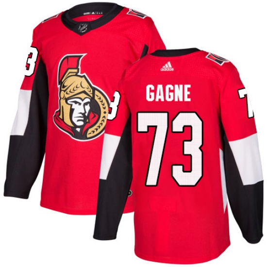 Men's Adidas Ottawa Senators #73 Gabriel Gagne Premier Red Home NHL Jersey - Ujersey