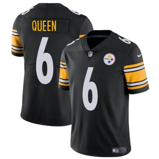 Men's Pittsburgh Steelers #6 Patrick Queen Black Vapor Untouchable Limited Football Stitched Jersey - Ujersey