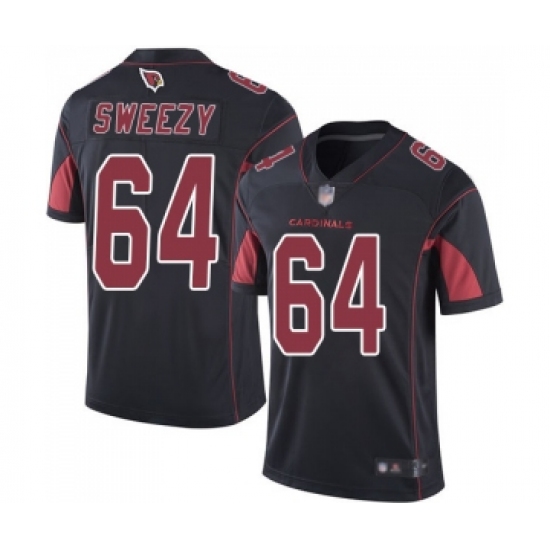 Men's Arizona Cardinals #64 J.R. Sweezy Limited Black Rush Vapor Untouchable Football Jersey - Ujersey