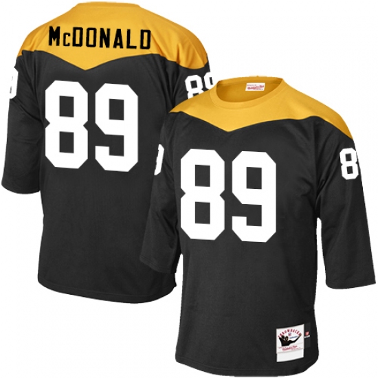 Men's Mitchell and Ness Pittsburgh Steelers #89 Vance McDonald Elite Black 1967 Home Throwback NFL Jersey - Ujersey