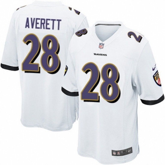Men's Nike Baltimore Ravens #28 Anthony Averett Game White NFL Jersey - Ujersey