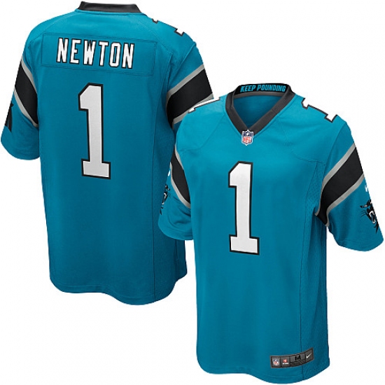 Men's Nike Carolina Panthers #1 Cam Newton Game Blue Alternate NFL Jersey - Ujersey