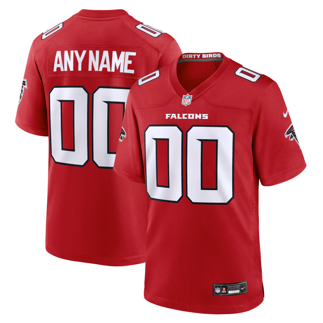 Men's Atlanta Falcons Nike Red Custom Game Jersey - Ujersey