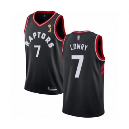 Youth Toronto Raptors #7 Kyle Lowry Swingman Black 2019 Basketball Finals Champions Jersey Statement Edition - Ujersey