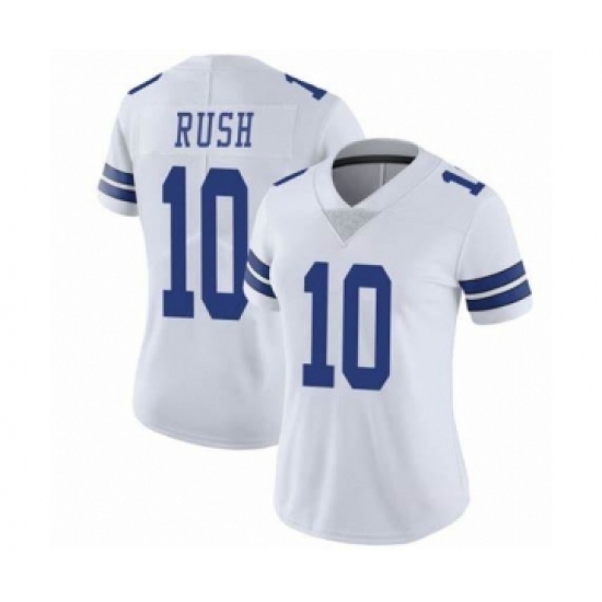 Women's Dallas Cowboys #10 Cooper Rush White Vapor Untouchable Limited Stitched Jersey - Ujersey