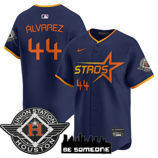 Men's Houston Astros #44 Yordan Alvarez Navy 2025 City Connect Limited Stitched Baseball Jersey - Ujersey