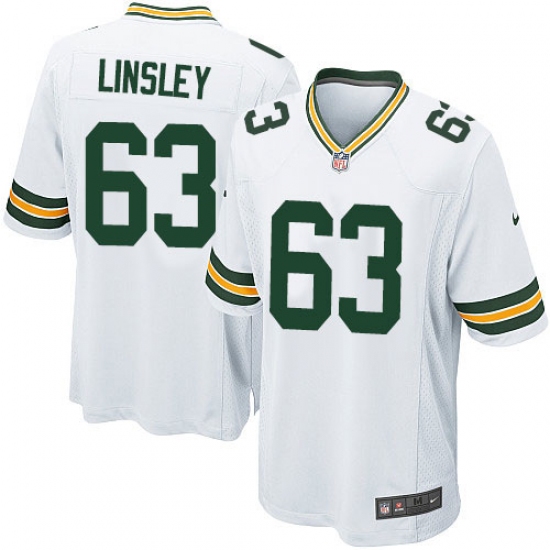 Men's Nike Green Bay Packers #63 Corey Linsley Game White NFL Jersey - Ujersey