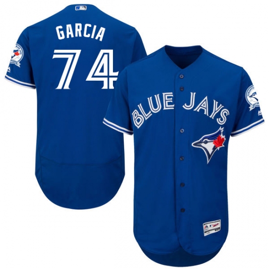 Men's Majestic Toronto Blue Jays #74 Jaime Garcia Royal Blue Alternate Flex Base Authentic Collection MLB Jersey - Ujersey