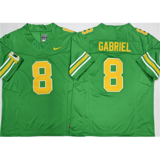 Men's Oregon Ducks #8 Dillon Gabriel 2026 Green F.U.S.E. Stitched Jersey - Ujersey