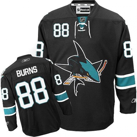 Women's Reebok San Jose Sharks #88 Brent Burns Premier Black Third NHL Jersey - Ujersey