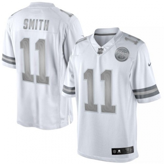 Men's Nike Kansas City Chiefs #11 Alex Smith Limited White Platinum NFL Jersey - Ujersey
