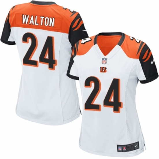 Women's Nike Cincinnati Bengals #24 Mark Walton Game White NFL Jersey - Ujersey