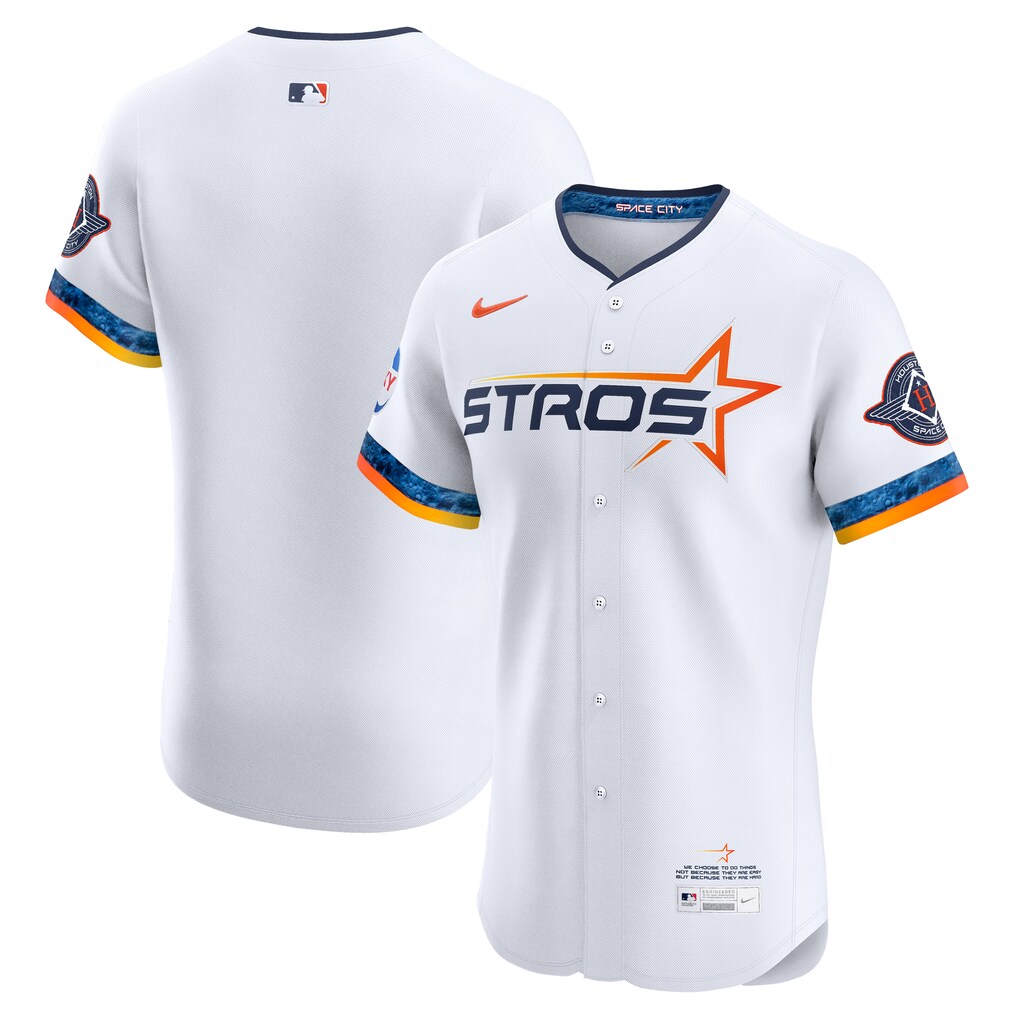 Men's Houston Astros  Nike White 2025 City Connect Elite Jersey - ujerseystore