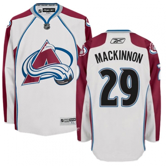 Youth Reebok Colorado Avalanche #29 Nathan MacKinnon Authentic White Away NHL Jersey - Ujersey