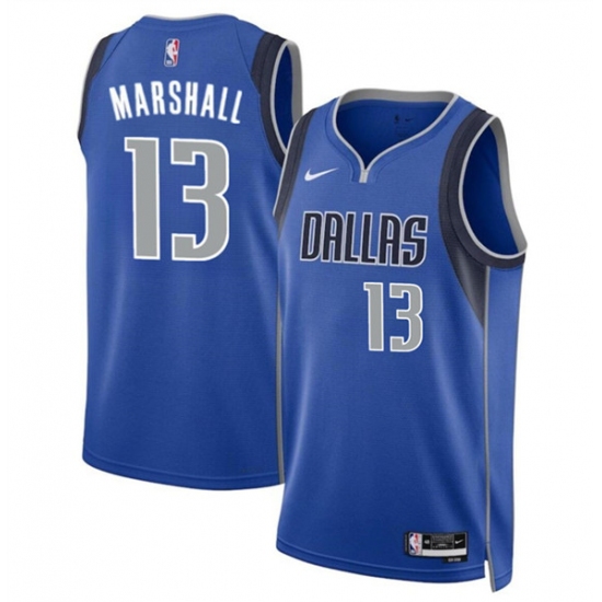 Men's Dallas Mavericks #13 Naji Marshall Blue 2024 Icon Edition Stitched Basketball Jersey - Ujersey