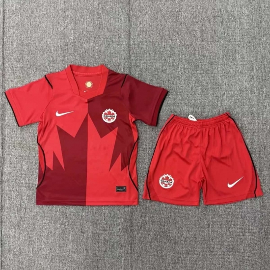 Youth Canada Blank 2026 Home Soccer Jersey Suit