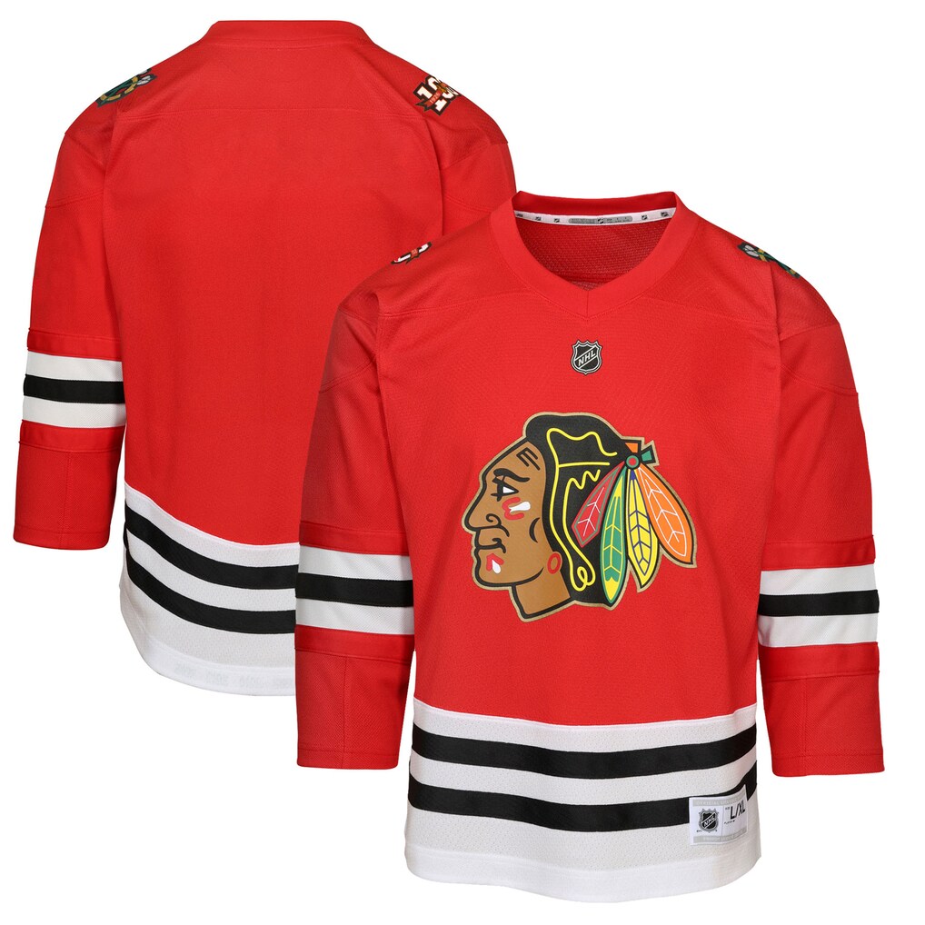 Youth Chicago Blackhawks Red Centennial Replica Jersey - ujerseystore