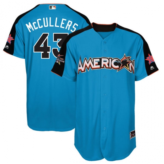 Men's Majestic Houston Astros #43 Lance McCullers Authentic Blue American League 2017 MLB All-Star MLB Jersey - Ujersey