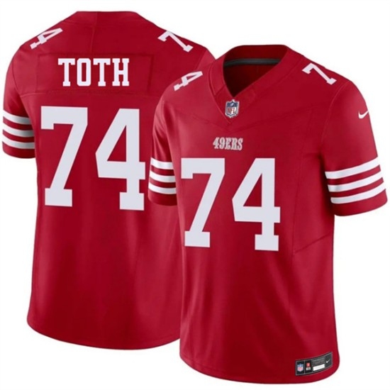 Men's San Francisco 49ers #74 Brett Toth Red 2026 F.U.S.E. Vapor Untouchable Limited Football Stitched Jersey - Ujersey