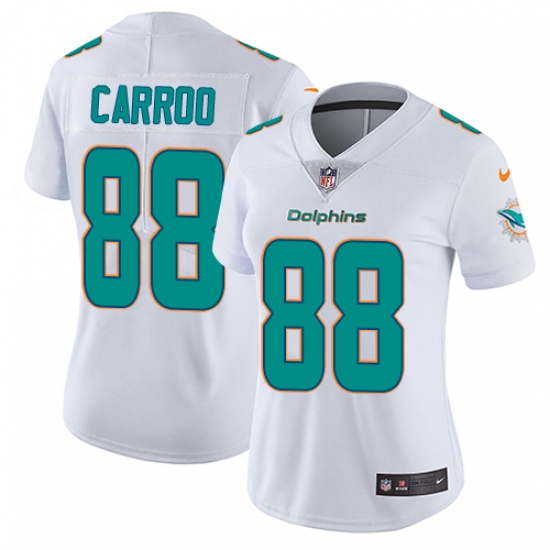 Women's Nike Miami Dolphins #88 Leonte Carroo Elite White NFL Jersey - Ujersey