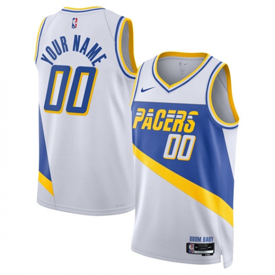 Men's Indiana Pacers Active Player Custom White 2025-26 City Edition Stitched Basketball Jersey - Ujersey