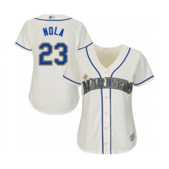 Women's Seattle Mariners #23 Austin Nola Authentic Cream Alternate Cool Base Baseball Player Jersey - Ujersey