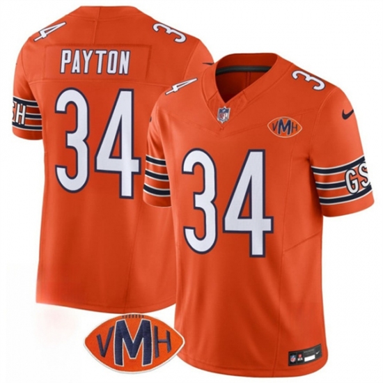 Men's Chicago Bears #34 Walter Payton Orange 2025 F.U.S.E. With VMH Vapor Untouchable Limited Football Stitched Jersey - Ujersey