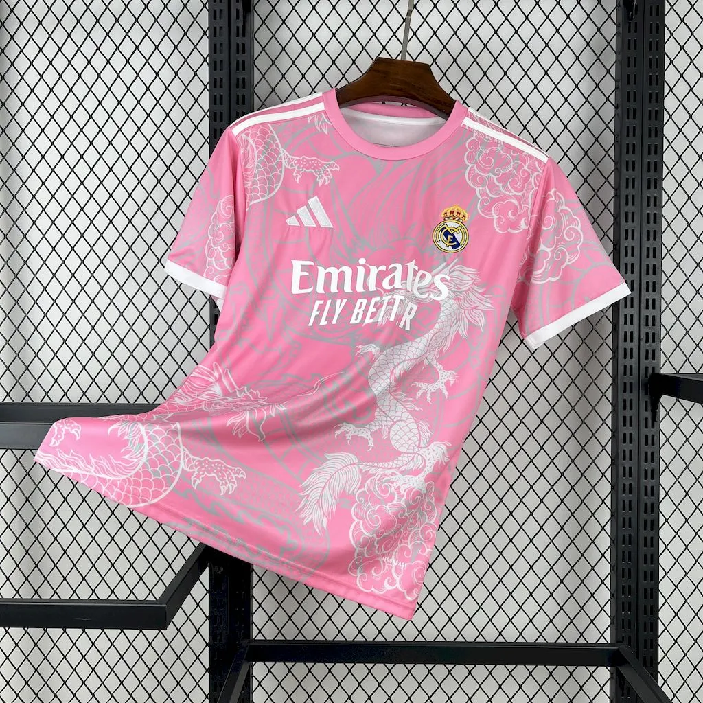 Real Madrid Soccer Jersey Dragon Pink Special Edition Custom Shirt 2025/26 - Ujersey NHL