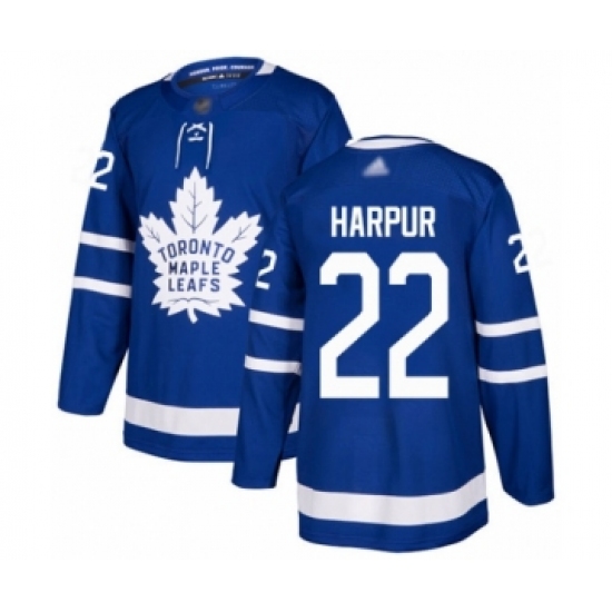 Men's Toronto Maple Leafs #22 Ben Harpur Authentic Royal Blue Home Hockey Jersey