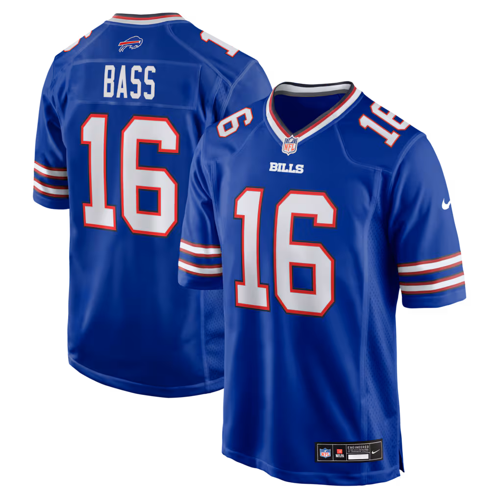 Men's Buffalo Bills Tyler Bass Nike Royal Team Game Jersey - Ujersey Shop