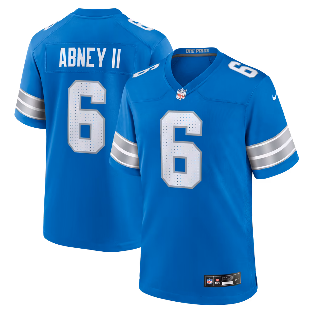Men's Detroit Lions Keith Abney II Nike Blue Team Game Jersey - U-jersey