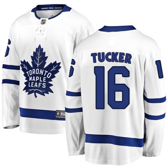 Youth Toronto Maple Leafs #16 Darcy Tucker Fanatics Branded White Away Breakaway NHL Jersey - Ujersey